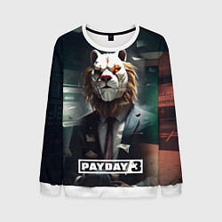 Свитшот мужской Payday 3 lion, цвет: 3D-белый