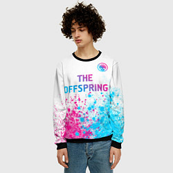 Свитшот мужской The Offspring neon gradient style: символ сверху, цвет: 3D-черный — фото 2