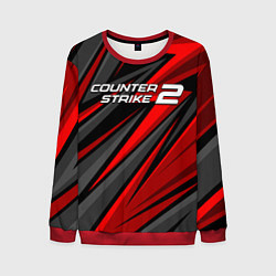 Свитшот мужской Counter strike 2 - красный спортивный, цвет: 3D-красный