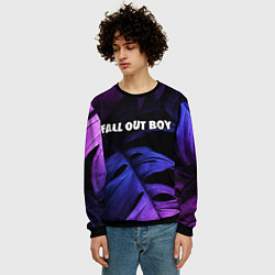 Свитшот мужской Fall Out Boy neon monstera, цвет: 3D-черный — фото 2