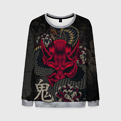 Мужской свитшот Oni mask and snake