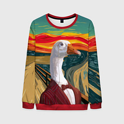 Мужской свитшот Утка пародия на картину Крик