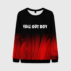 Свитшот мужской Fall Out Boy red plasma, цвет: 3D-черный