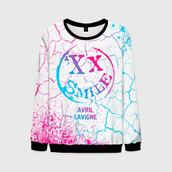 Свитшот мужской Avril Lavigne neon gradient style, цвет: 3D-черный