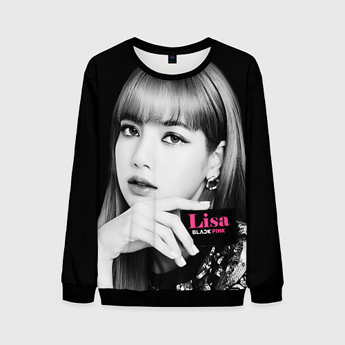 Мужской свитшот Blackpink Lisa Business card / 3D-Черный – фото 1