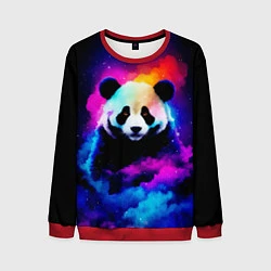 Свитшот мужской Панда и краски, цвет: 3D-красный