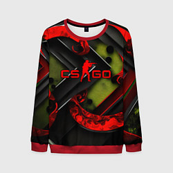 Мужской свитшот CS GO abstract green red