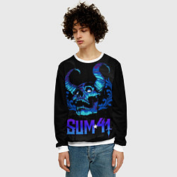 Свитшот мужской Sum41 horns skull, цвет: 3D-белый — фото 2