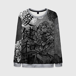Мужской свитшот Flowers - japanese art