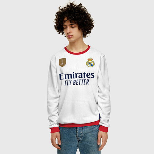 Мужской свитшот Родриго Реал Мадрид форма 2324 домашняя / 3D-Красный – фото 3