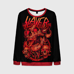 Свитшот мужской Slayer skulls, цвет: 3D-красный