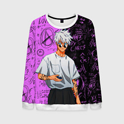 Свитшот мужской Модный Сатору Годжо - Магическая битва, цвет: 3D-белый