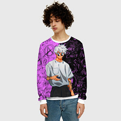 Свитшот мужской Модный Сатору Годжо - Магическая битва, цвет: 3D-белый — фото 2