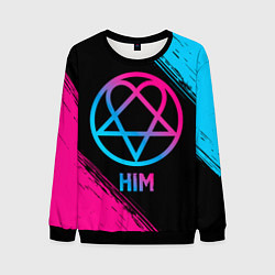 Свитшот мужской HIM - neon gradient, цвет: 3D-черный