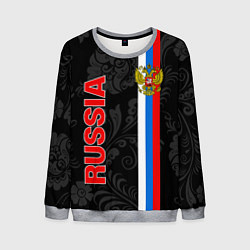 Свитшот мужской Russia black style, цвет: 3D-меланж