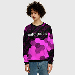 Свитшот мужской Watch Dogs pro gaming: символ сверху, цвет: 3D-черный — фото 2