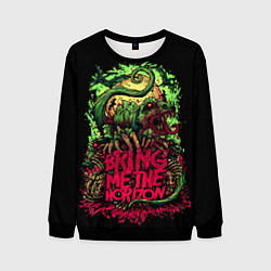 Свитшот мужской Bring me the horizon dinosaurs, цвет: 3D-черный