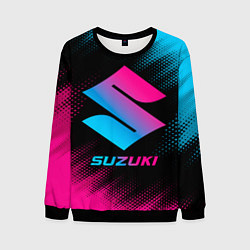 Свитшот мужской Suzuki - neon gradient, цвет: 3D-черный