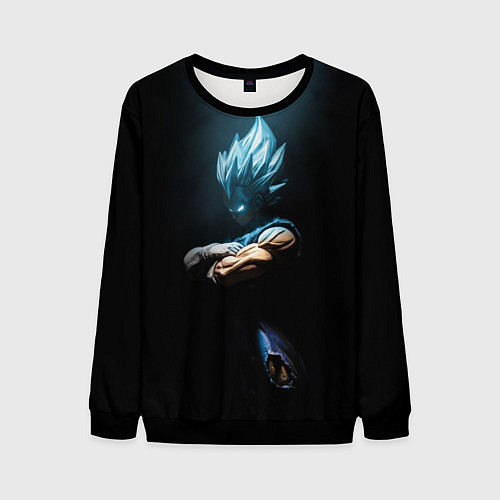 Мужской свитшот Vegeta - Dragon ball / 3D-Черный – фото 1