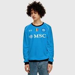 Свитшот мужской Хвича Кварацхелия Наполи форма 2324 домашняя, цвет: 3D-черный — фото 2