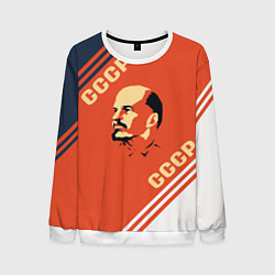 Мужской свитшот Ленин на красном фоне