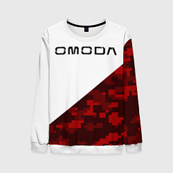 Свитшот мужской Omoda red white, цвет: 3D-белый