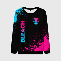 Мужской свитшот Bleach - neon gradient: надпись, символ