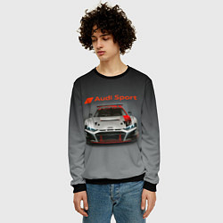 Свитшот мужской Audi sport - racing car - extreme, цвет: 3D-черный — фото 2