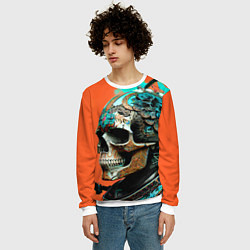 Свитшот мужской Art skull - irezumi - Japan, цвет: 3D-белый — фото 2