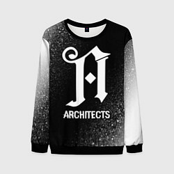 Свитшот мужской Architects glitch на темном фоне, цвет: 3D-черный