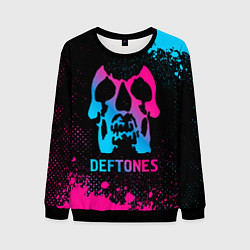Свитшот мужской Deftones - neon gradient, цвет: 3D-черный