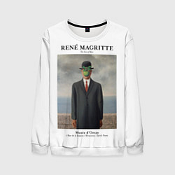 Свитшот мужской Рене Магритт - Сын человеческий, цвет: 3D-белый