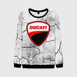 Свитшот мужской Ducati - потресканная земля, цвет: 3D-черный