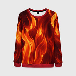 Свитшот мужской Пламя огня, цвет: 3D-красный