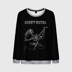 Свитшот мужской Heavy metal metalhead, цвет: 3D-меланж