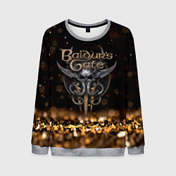 Мужской свитшот Baldurs Gate 3 logo dark gold logo