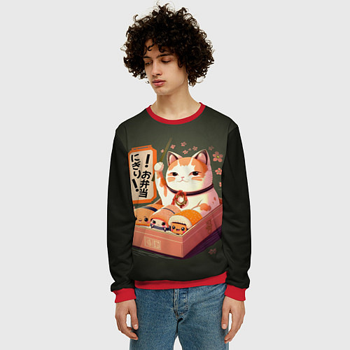 Мужской свитшот Запорный клапан / 3D-Красный – фото 3