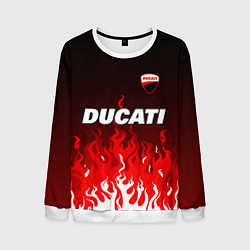 Мужской свитшот Ducati- красное пламя