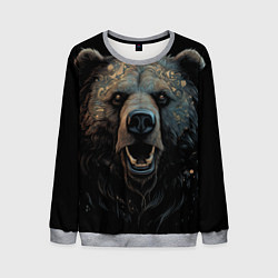 Свитшот мужской Мощный медведь, цвет: 3D-меланж