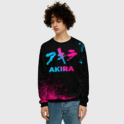 Свитшот мужской Akira - neon gradient, цвет: 3D-черный — фото 2
