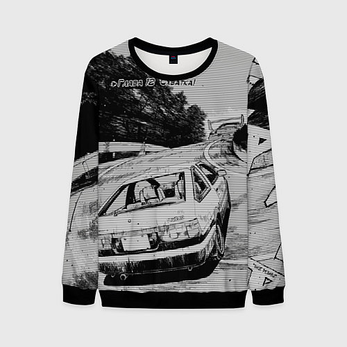 Мужской свитшот Тойота ae 86 - Инициал ди / 3D-Черный – фото 1