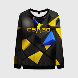 Мужской свитшот CSGO blue yellow abstract