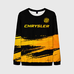 Свитшот мужской Chrysler - gold gradient: символ сверху, цвет: 3D-черный
