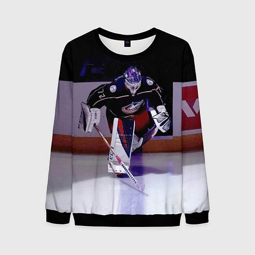 Мужской свитшот Sergey Bobrovsky - goalkeeper - Columbus blue jack / 3D-Черный – фото 1