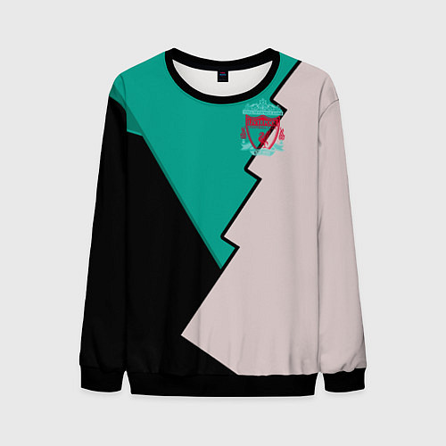 Мужской свитшот Выездная форма Ливерпуль / 3D-Черный – фото 1