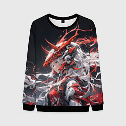 Свитшот мужской Боевая девушка-дракон, цвет: 3D-черный