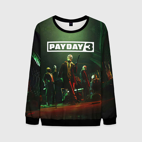 Мужской свитшот Грабители Payday 3 / 3D-Черный – фото 1