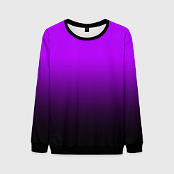 Свитшот мужской Градиент фиолетово-чёрный, цвет: 3D-черный