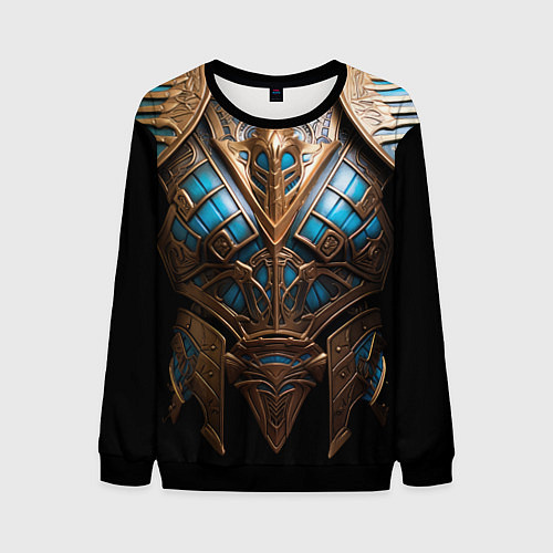 Мужской свитшот Золотой египетский доспех фараона / 3D-Черный – фото 1