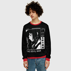 Свитшот мужской Йор демон войны - Человек бензопила, цвет: 3D-красный — фото 2